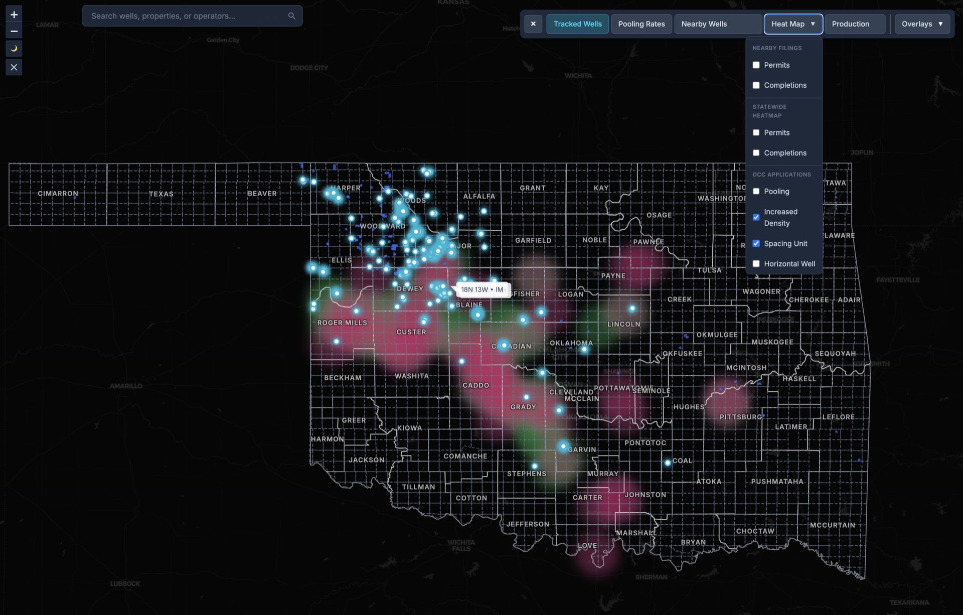Heat Map with Permits and Completions